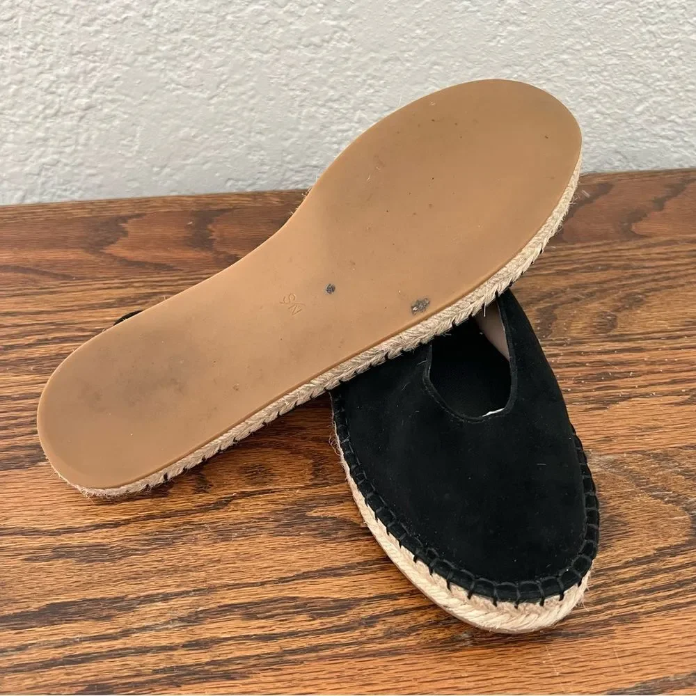 Something Navy Black Suede Espadrille Slingback Espadrilles